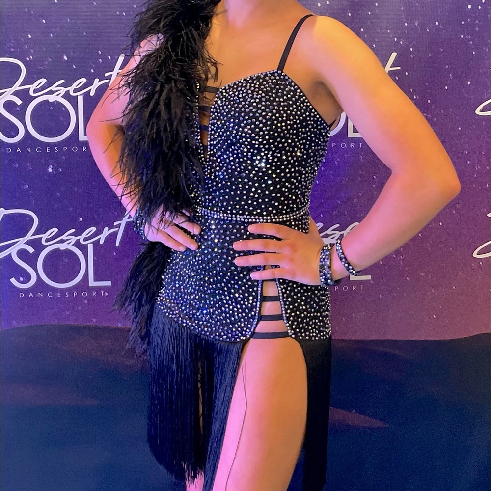 Latin dress custom Ballroom Competition by high-end designer RP Atelier
